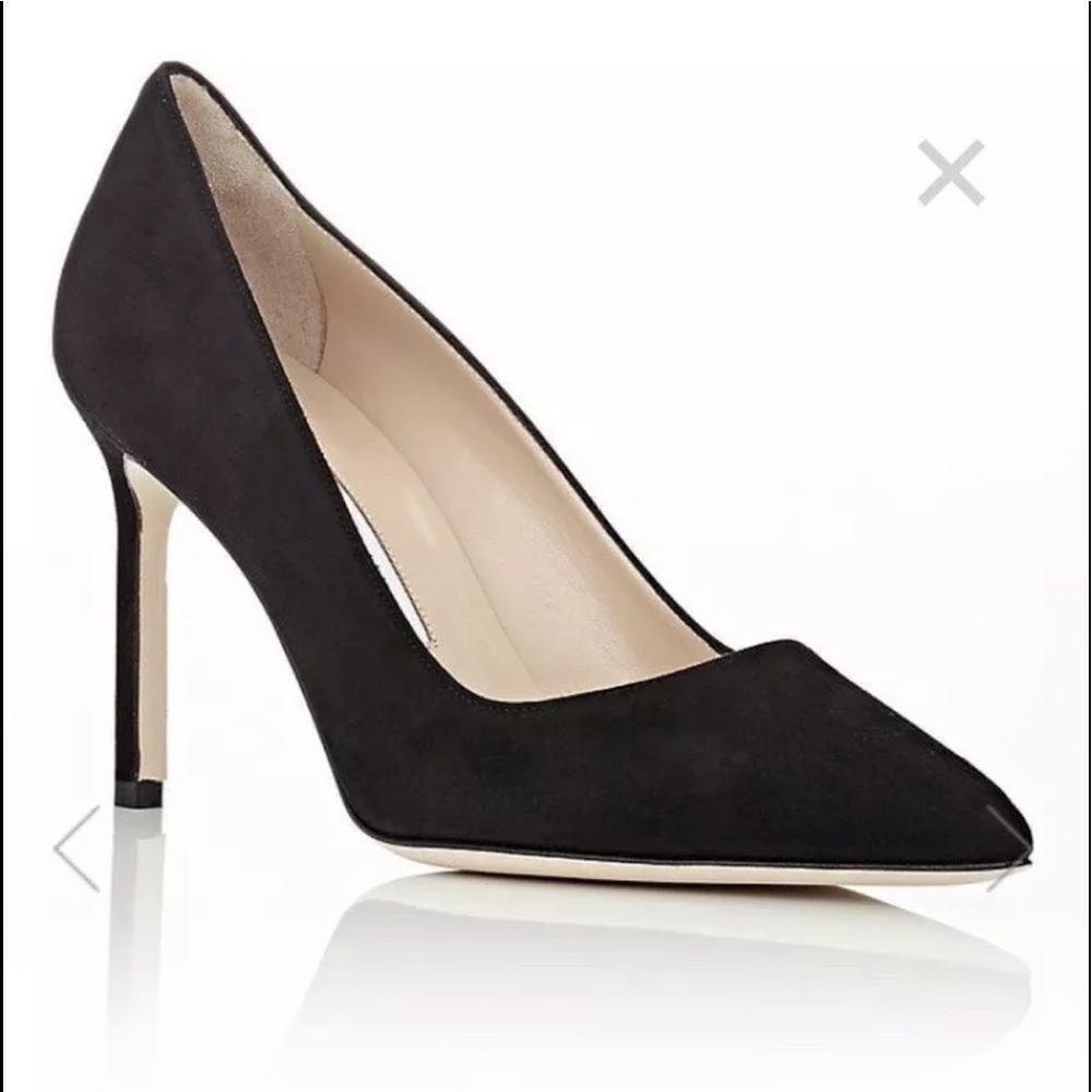 BRAND NEW! Manolo Blahnik BB Black Suede Pump 39.5